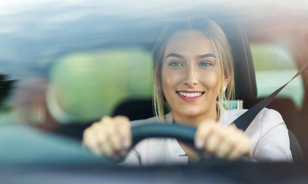 Woman driving